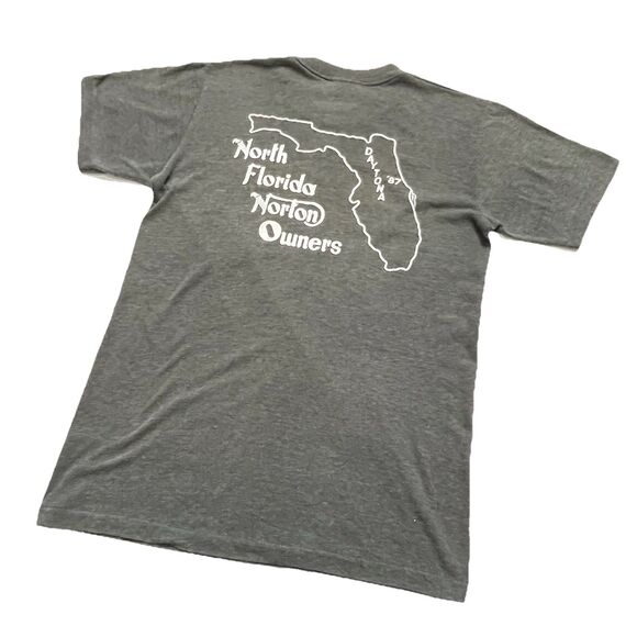 Norton Motorcycle 1987 Vintage Daytona Single Stitch USA Made T Shirt S/M - Picture 2 of 12
